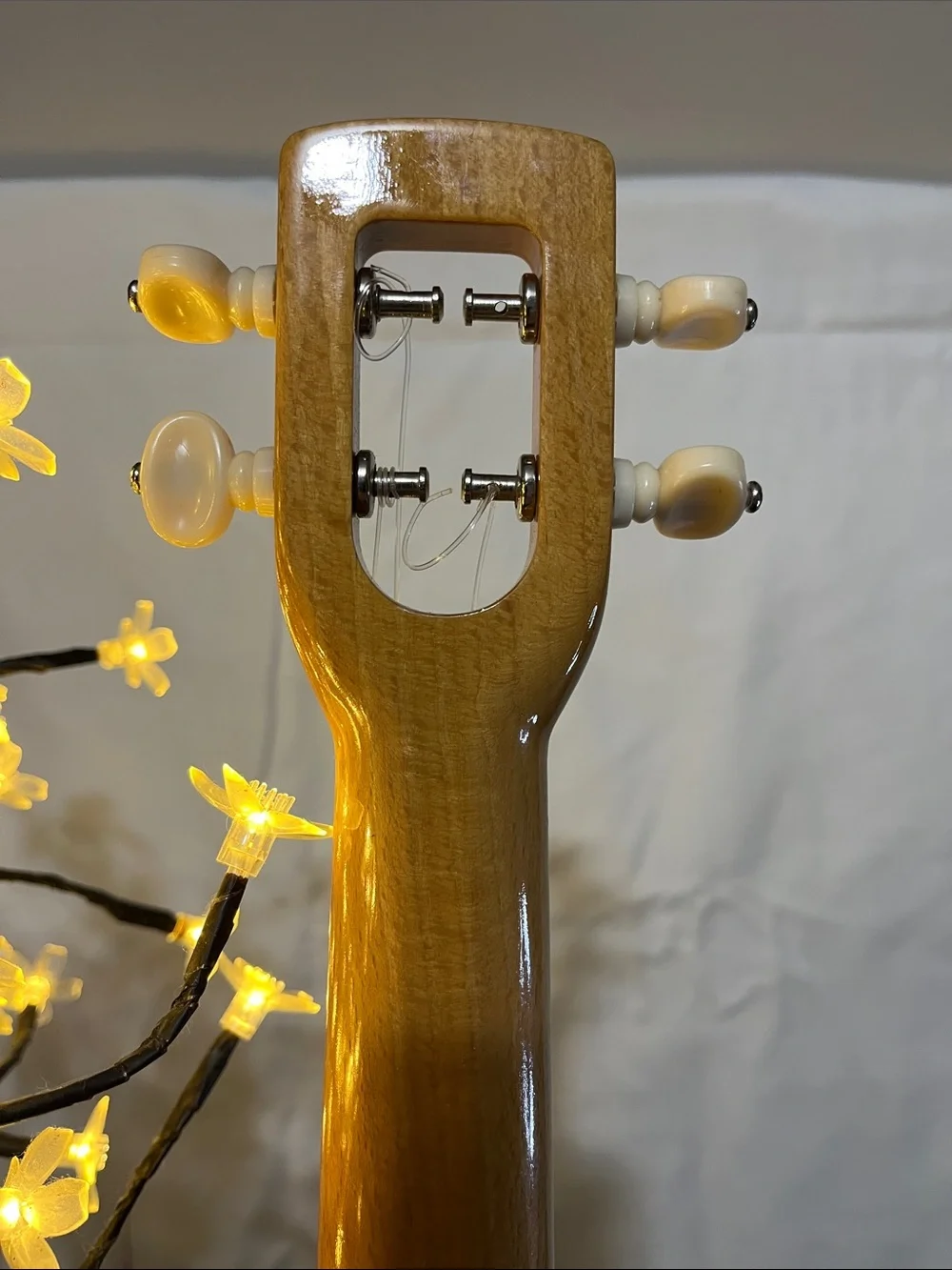 Green Parrot-Themed Ukulele Style Bird Toy